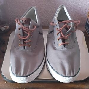 Polo by Ralph Lauren Gray Sneakers with Brown Laces